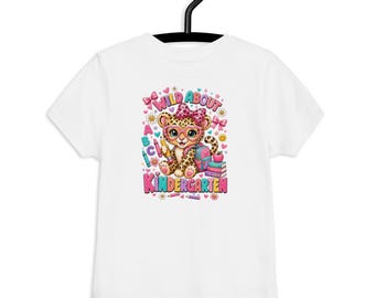Wild About Kindergarten Leopard Girl Shirt, First Day Back To School Tee