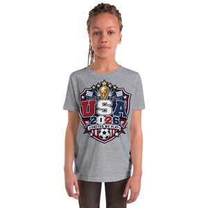 USA 2026 United We Play Kids Shirt Youth Soccer Fan Tee FIFA 2026 Team USA T Shirt Boys Girls World Cup Soccer Shirt