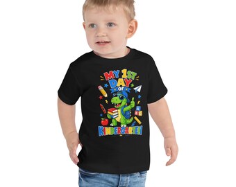 Boys Kindergarten Dinosaur Shirt, First Day Back to School Tee