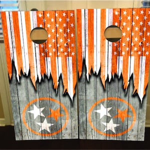 2er Set Tennessee T Flag Cornhole Wraps, Vinyl Aufkleber Bag Toss Aufkleber Bag go Skin Sticker Wraps laminiert
