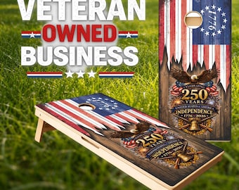 Wraps de cornhole conmemorativos del 250 aniversario de la Independencia de los Estados Unidos, 1776 wraps