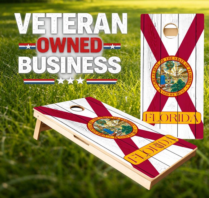 Florida Flag Cornhole Wrap - Etsy UK