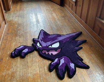 Handmade Tufted Ghost Rug | Spooky Kids Room Monster Carpet