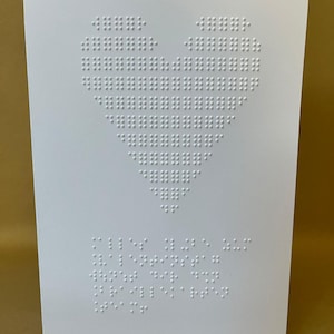 Personalisierte Grußkarte in Braille (DIN A5) - Klappkarte mit verschiedenen Motiven und Wunschtext in Braille (Blindenschrift)