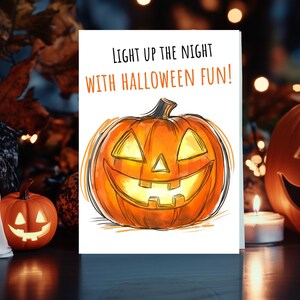 Halloween Card | Halloween Greeting Card | Pumpkin | Digital Download PDF