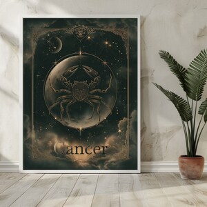 Cancer Zodiac Sign | Dark Fantasy Tarot | Digital Download | Wall Art | Gift Idea