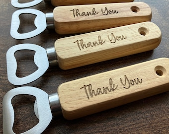 Personalised Thank You Gift Bottle Opener Custom Thank You Token Beer Opener Wedding Favour Gift For Guests