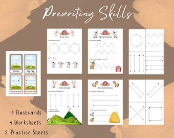 Descarga digital del paquete de habilidades de preescritura: edición Barnyard