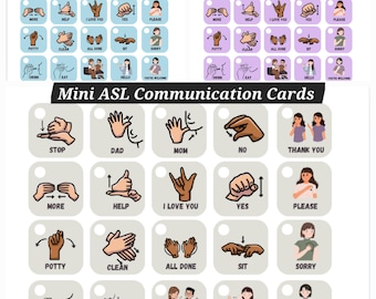 Descarga digital: Mini tarjetas de comunicación ASL