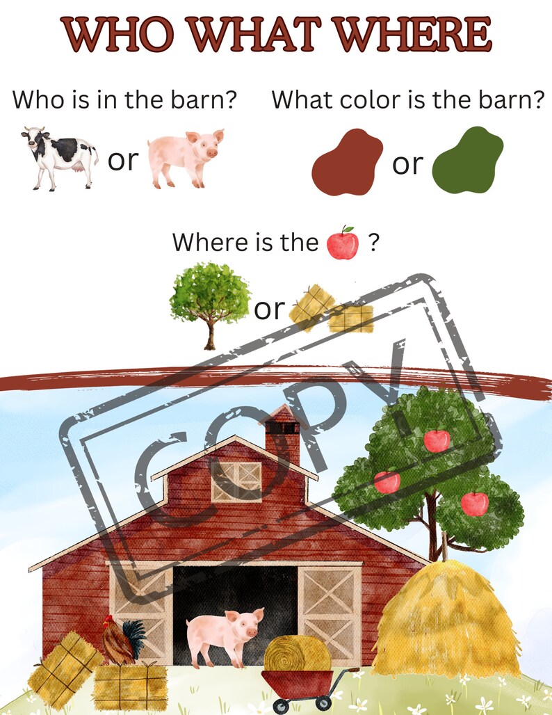 Digital Download Who What Where Educational Printouts- Nature ...