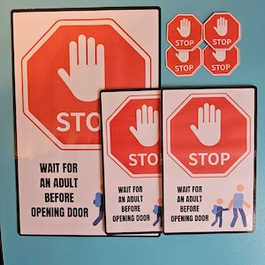 Visueel veiligheidsbord met magneten - "STOP"