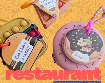 Juego de tarjetas de comunicación para restaurantes