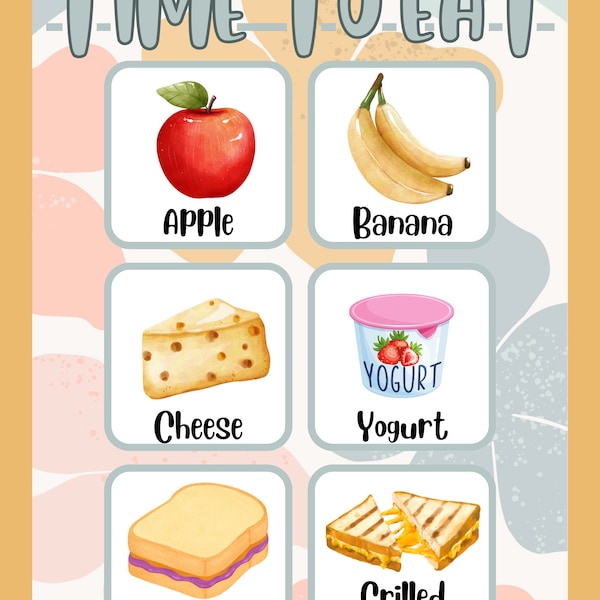 Customized Food Picture Chart