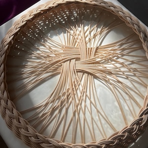 Rattan round tray, Handmade bamboo and rattan tray, High quality crafts, Coffee Serving Tray