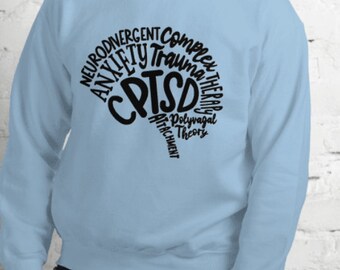 Therapist Sweatshirt | Brain | Psychology | Mental Health | Unisex Gildan Sweatshirt | CPTSD | Neurodivergent | Polyvagal | Trauma Therapy