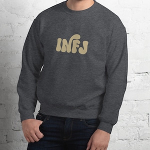 INFJ Sweatshirt | Gildan Unisex Long-Sleeved | MBTI Myers-Briggs Personality Type | Gift | Navy, Gray, Pink, Green, Beige