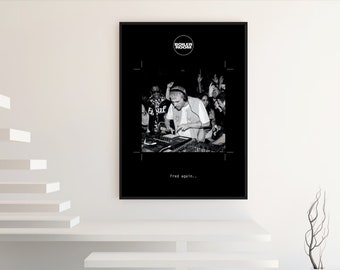 Techno - House - Fred Again - Techno Music Print Set - Framed Poster - Custom Music Gallery Wall Art