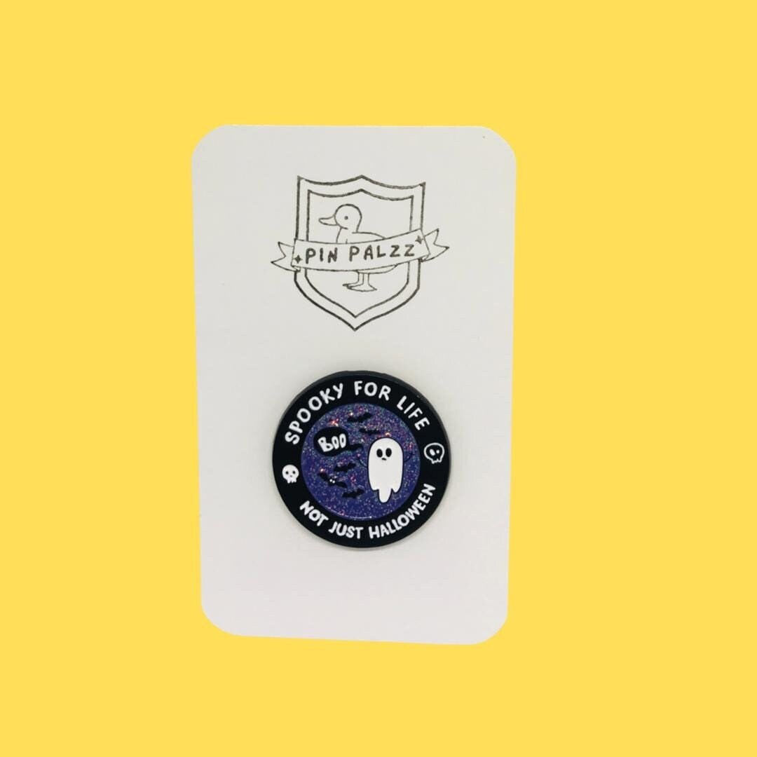 Ghost Spooky Halloween Enamel Pin Badge Lapel Pin Badge Halloween Pin ...