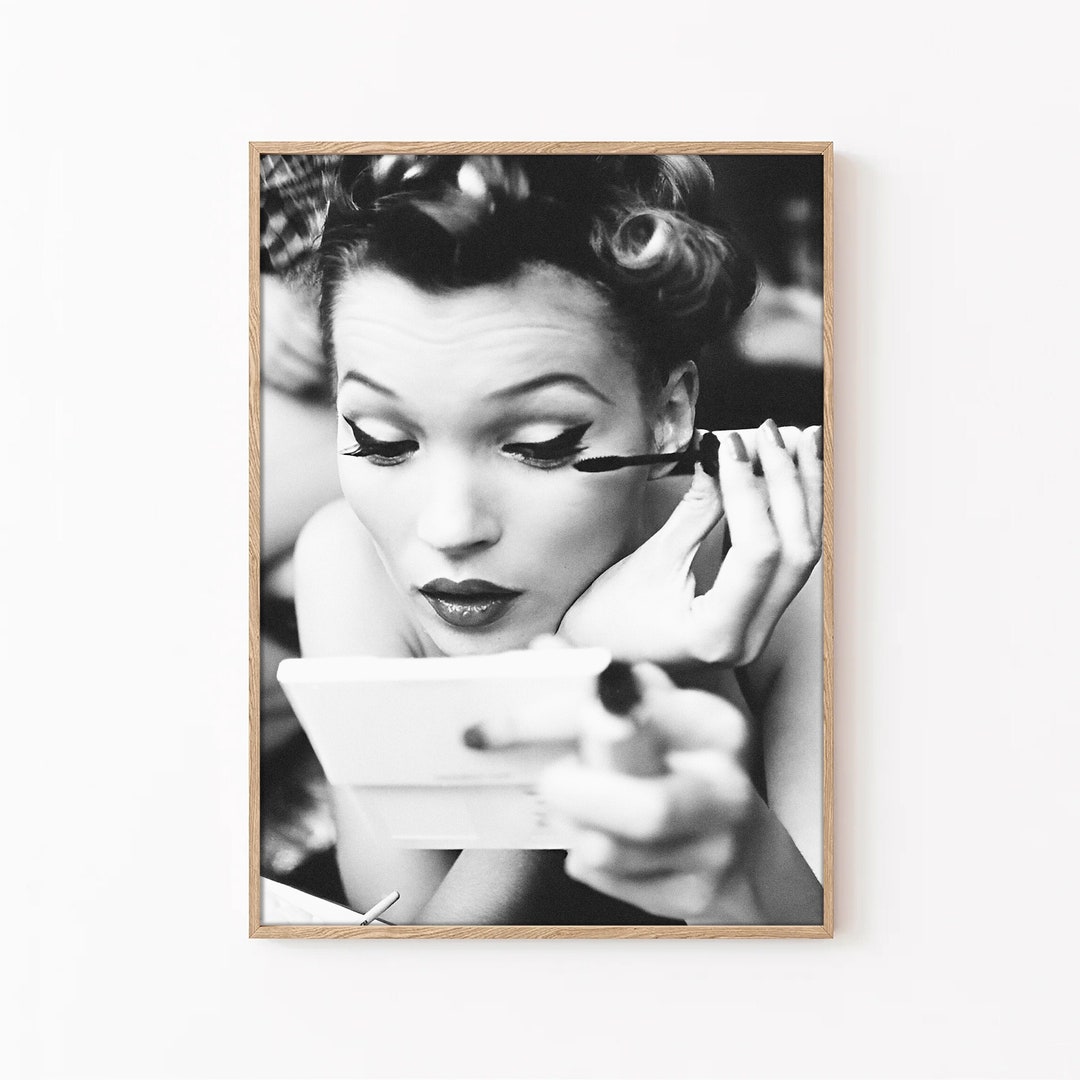 Kate Moss Wall Art, Kate Moss Print, Powder Room Decor, Home Decor
