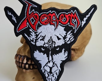 Venom heavy metal band patch, heavy metal music patch, Metallica patch, iron on patch, sew on patch, Venom heavy metal logo patch.