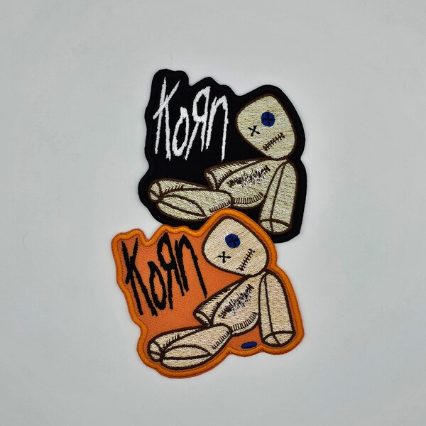 Korn patch, Korn heavy metal band patch, heavy metal music patch, iron on patch, sew on patch, Korn alternative metal, Korn new metal.