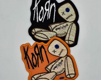 Korn patch, Korn heavy metal band patch, heavy metal music patch, iron on patch, sew on patch, Korn alternative metal, Korn new metal.