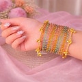 Rainbow Kashmiri Ghungroo Bangles Set | Ghungroo Gold Bangles |  Multicolor Glass Bridal Churiya | Trending Bangles With Rose Pattern product logo