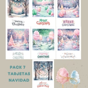 CARTOLINE DI NATALE DIGITALI, Cartoline di Natale stampabili, Saluti paesaggistici natalizi, Cartoline di Natale scaricabili, Pacchetto natalizio, Fantasia,