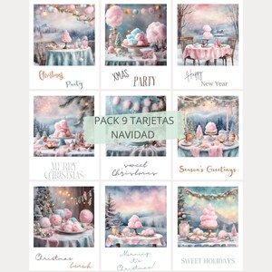 CARTOLINE DI NATALE DIGITALI, Cartoline di Natale stampabili, Saluti per la tavola di Natale, Cartoline di Natale scaricabili, Pacchetto natalizio, Fantasia, ,