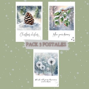 CARTOLINE DI NATALE DIGITALI, Cartoline di Natale stampabili, auguri di natura natalizia, cartoline di Natale scaricabili, pacchetto natalizio di tarassaco