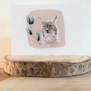 DIGITAL CHILDREN&#39;S PRINTS, Children&#39;s lynx print, Animal prints, Children&#39;s wall decoration, Personalized gift, Printable painting,