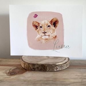 DIGITAL CHILDREN&#39;S PRINTS, Children&#39;s lion print, Animal prints, Children&#39;s wall decoration, Personalized gift, Printable painting,
