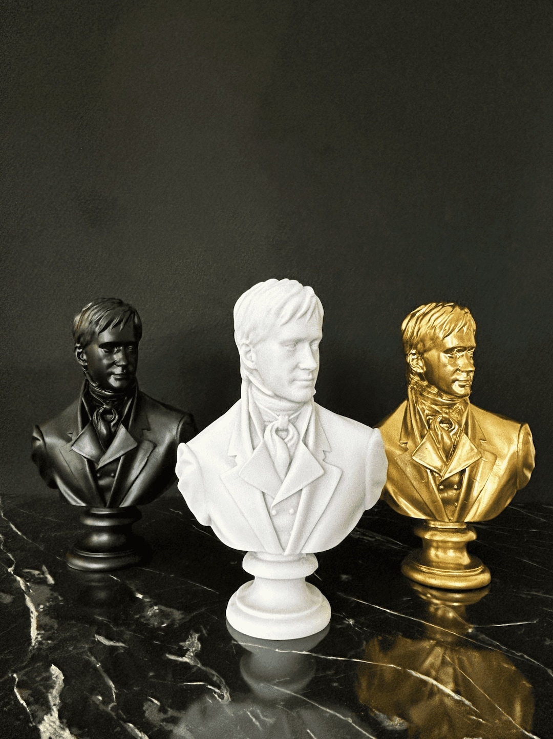 Pride and Prejudice Mr. Darcy Bust Statue, 25cm / 10 Inch A Classic Literary Character, Bust