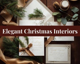Elegant Christmas Interiors Collection | 32 Midjourney Prompts For Classy Holiday Visuals