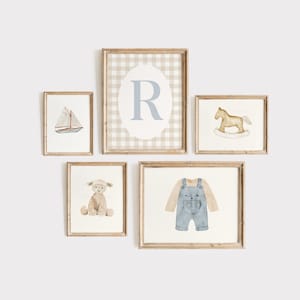 Decoración vintage para habitación de niño, arte neutro para habitación de niño, arte de pared para habitación de niño, láminas vintage de animales para habitación de niño, arte de pared de galería para habitación de niño