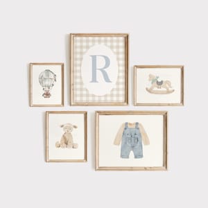Vintage Boy Nursery Wall Art, Vintage Blue Nursery Print, Boy Nursery Decor, Custom Nursery Name Sign Boy, Vintage Farmhouse Nursery Gallery