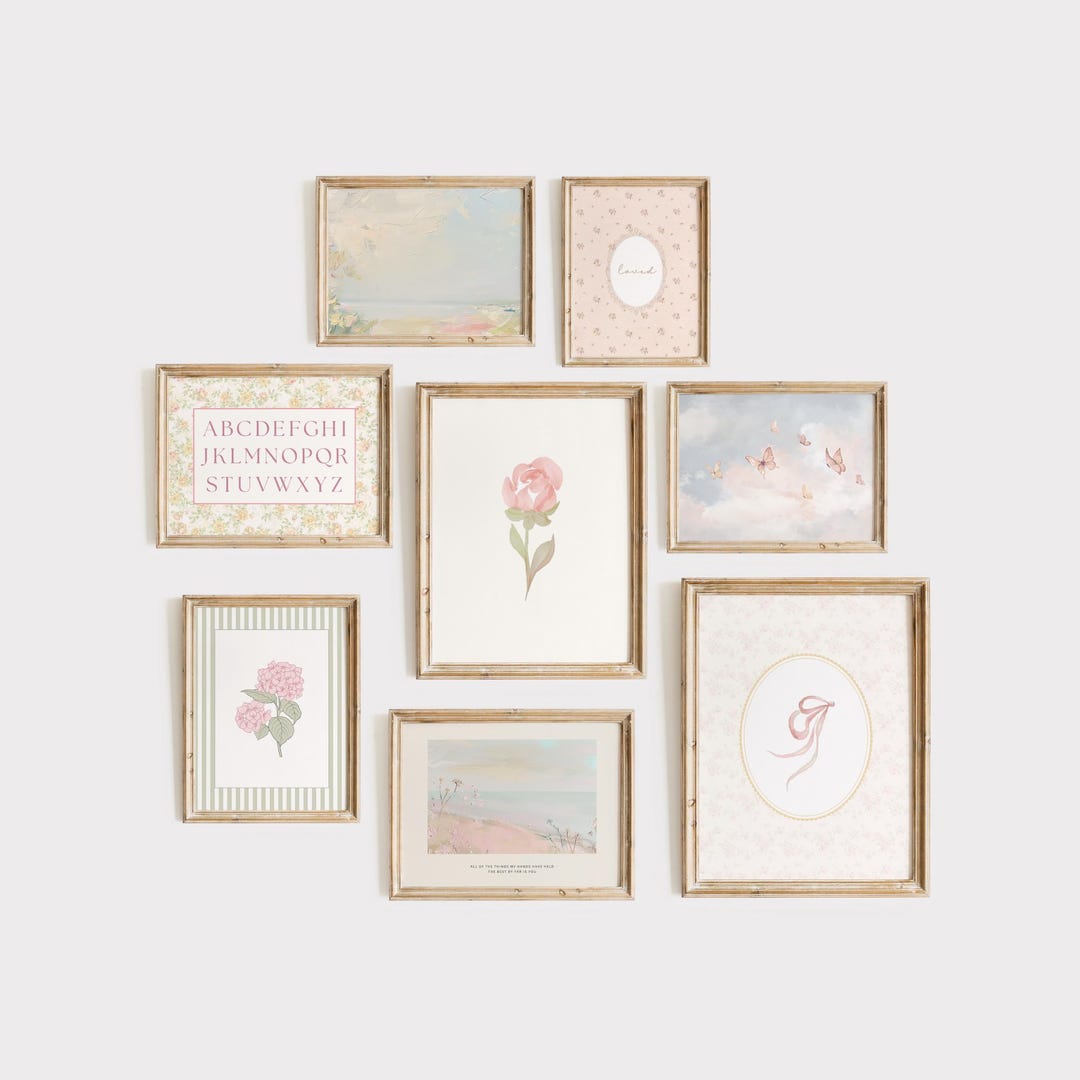Vintage Girl Nursery Decor | Baby Girl Room Wall Art | Vintage Pink ...