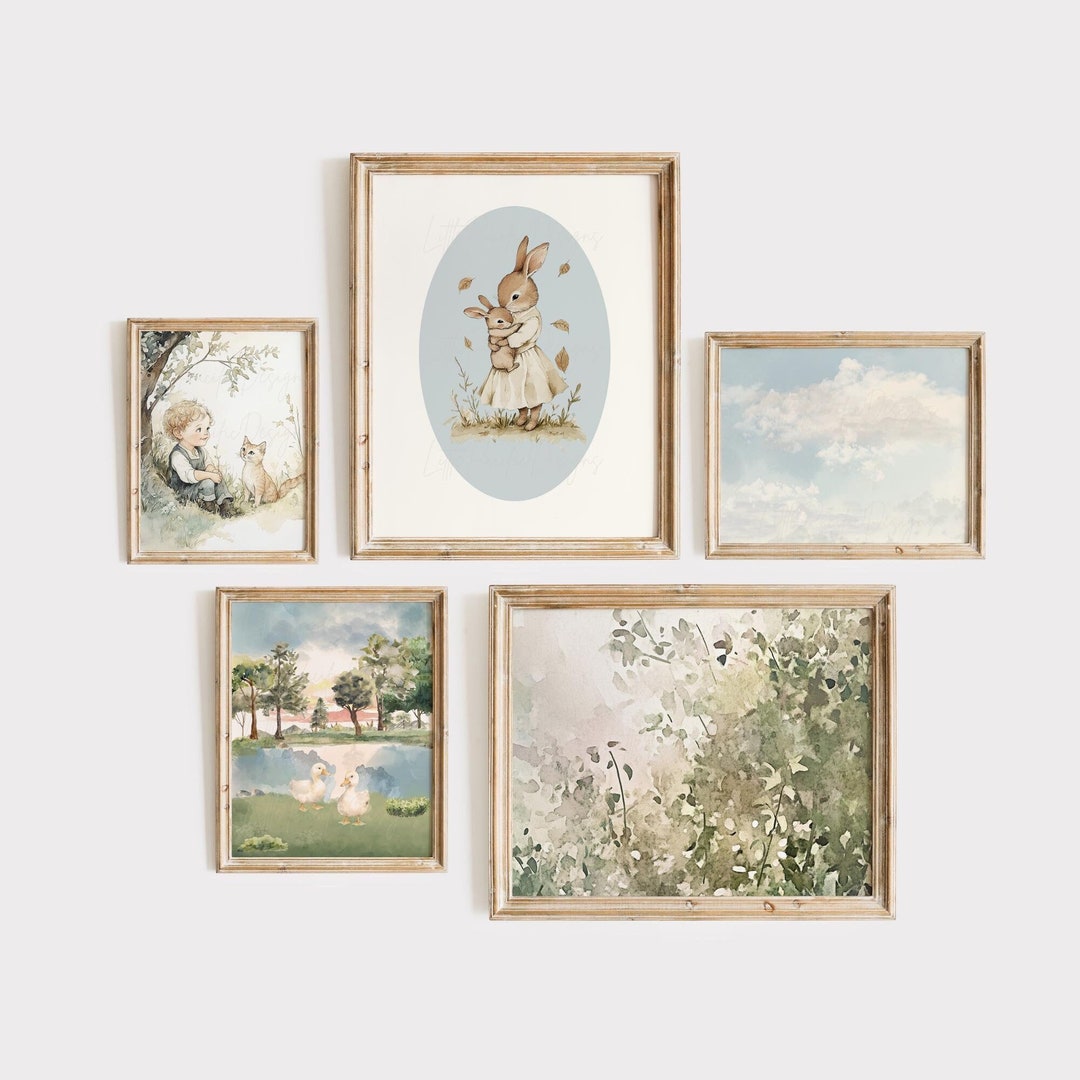 Vintage Nursery Gallery Wall, Vintage Nursery Decor, Vintage Gallery ...