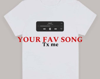 T-shirt personnalisé chanson Spotify