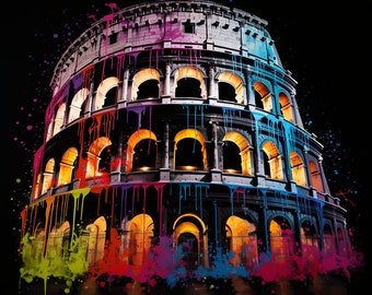Stampa digitale Neon Colosseo