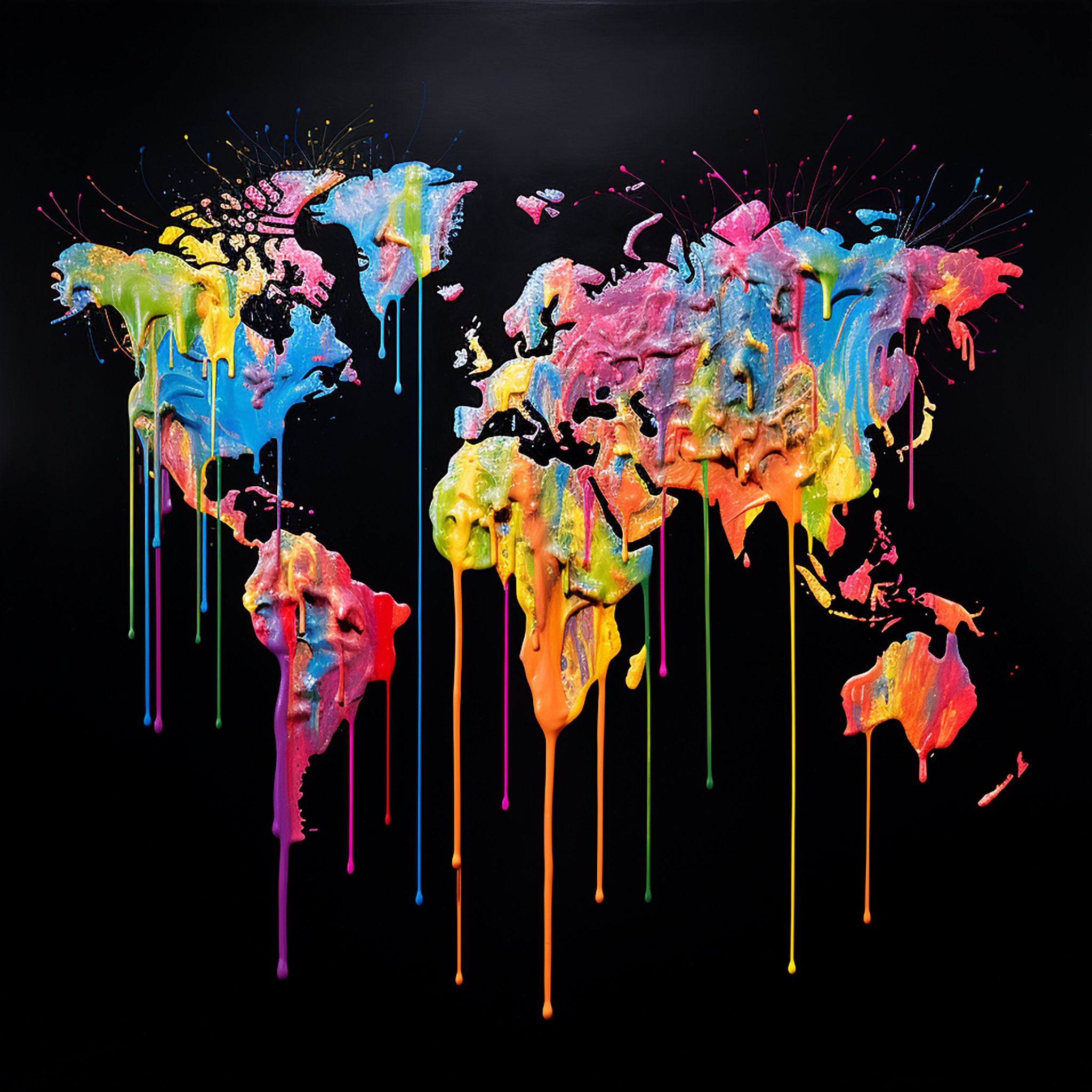 Stampa digitale Neon Earth