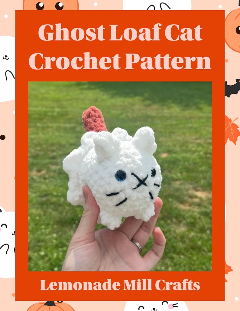 Halloween Loaf Cat Crochet Pattern Bundle: Ghost, Pumpkin, Witch (PDF ...