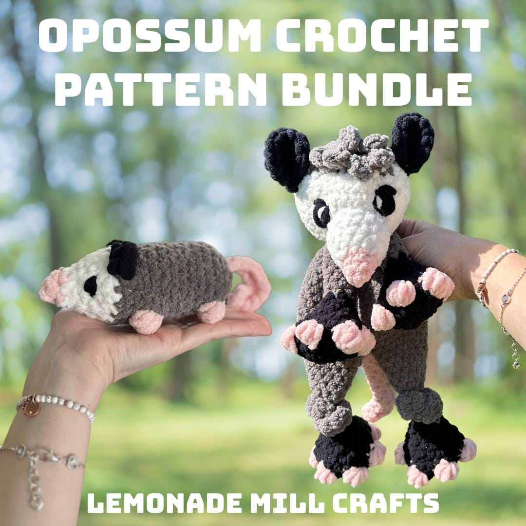 30 Opossum Crochet Patterns for Cute, Quirky Amigurumi Projects 19 Opossum Crochet Pattern Bundle