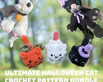 Halloween Cat Crochet Pattern Bundle: 5 Spooky-Cute PDF Patterns