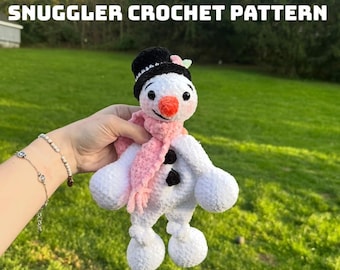 Padrão de crochê do boneco de neve Simon, o Mini Aconchegador: Amigurumi de pelúcia de Natal (download em PDF)