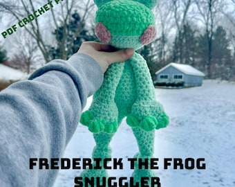 Patrón de crochet de la rana Frederick: Amigurumi de nudos (Descarga PDF)