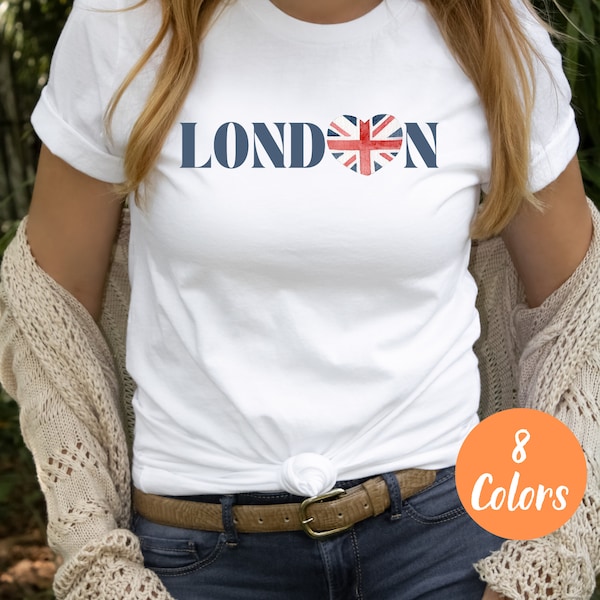 London Shirt, England Shirt, Trip Shirt, Traveler Gift, Europe Trip, UK Gift, Gifts-For Her, UK Flag, Vacation Shirt, London Souvenir