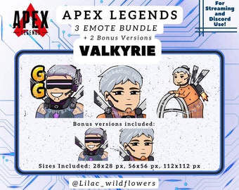 Valkyrie Apex Legends Emotes: Twitch, Discord, Youtube, Kick (Digital Download)