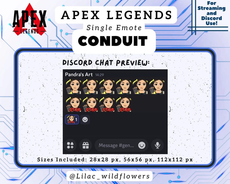 Conduit "Stop" Single Emote: Apex Legends Twitch, Discord, YouTube (Digital Download) image 4