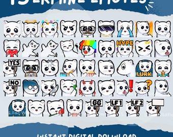 Ermine 45 Emote Bundle- For Streaming and Discord use!